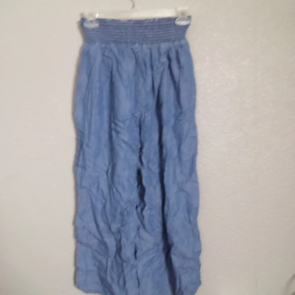 Michaels Kors Blue Smocked Maxi Skirt for Casual Resort Wear ( Bag Z )